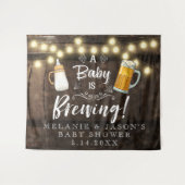 Een Baby Is Brewing Baby Shower Wandkleed (Voorkant (horizontaal))