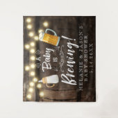 Een Baby Is Brewing Baby Shower Wandkleed (Voorkant)