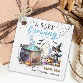 Een Baby is Brewing Boy Schattige Halloween Baby s Bedankjes Labels
