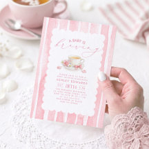 Een Baby is Brewing Roze Bloemenmeisje Baby Shower