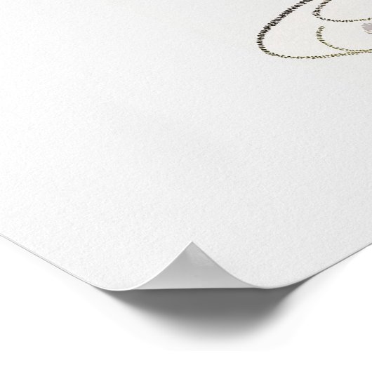 Een Baby is Brewing Tea Party Baby shower Welkom Poster (Hoek)