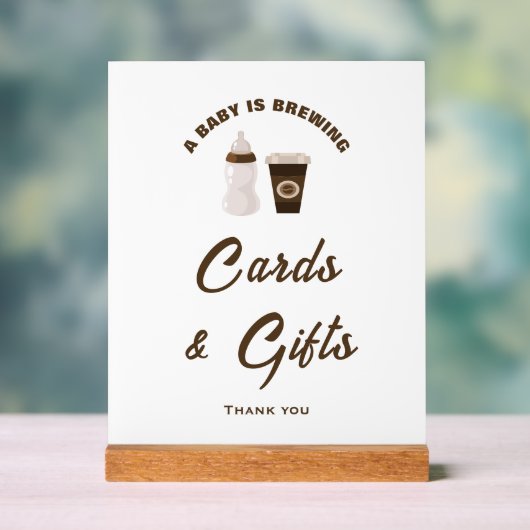 Een Baby is brouwen Baby shower Kaarten & geschenk Acryl Bord (Neutraal)