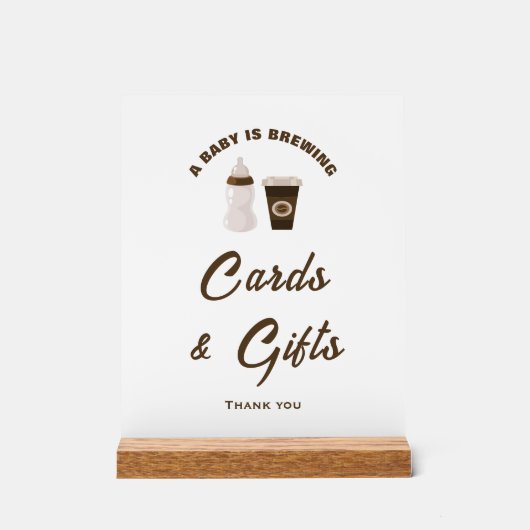 Een Baby is brouwen Baby shower Kaarten & geschenk Acryl Bord (Voorkant)