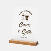 Een Baby is brouwen Baby shower Kaarten & geschenk Acryl Bord (Hoek)