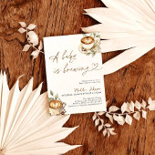 Een Baby is Brouwen Baby shower, Koffie Baby showe Kaart