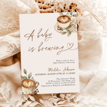 Een Baby is Brouwen Baby shower, Koffie Baby showe