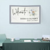Een Baby is Brouwen Baby shower Welkom Banner Blau (Beurs)