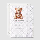 Een Baby is brouwen Coffee Teddy Baby shower Vellum Uitnodigingen (Offset (Uitnodiging))