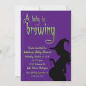 Een Baby is Brouwen Douche Uitnodiging Kaart (Voorkant)