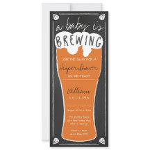 Een Baby is brouwen Douche Uitnodiging, Luier Douc