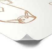 Een Baby is Brouwen Hand getrokken Baby shower Wel Poster (Hoek)