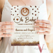 Een Baby is Brouwen, Koffie Baby shower Uitnodigin Kaart