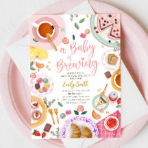 Een Baby is Brouwen Meisje Roze Thee Party Baby sh