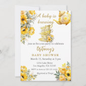 Een baby is brouwen Tea Party Baby shower Kaart (Voorkant)