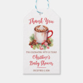 Een Baby is Brouwen, Vakantie Hot Cacao Baby showe Cadeaulabel (Voorkant)