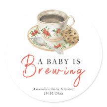 Een Baby Is Brouwende Koffiekopje Baby Shower