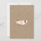 Een Baby is Brouwerij Burlap Floral BBQ Baby showe Kaart (Achterkant)