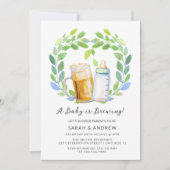 Een Baby is brouwerijbieren en flessen — grasmaaie Kaart (Voorkant)