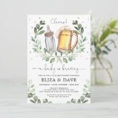 Een Baby is brouwerijbieren en flessenpootschoenen Kaart (Staand voorkant)