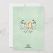 Een Baby is brouwerijbieren en flessenpootschoenen Kaart (Achterkant)