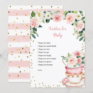 Een Baby is de Baby shower van de Tea Party van de Kaart