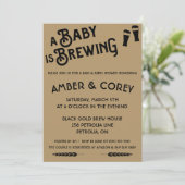 Een Baby is de "brouwerij"-uitnodiging Kaart (Staand voorkant)