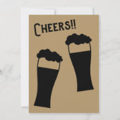 Een Baby is de "brouwerij"-uitnodiging Kaart (Achterkant)