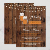 Een Baby is de Brouwerijberen BBQ-hout uitnodigen Kaart (Voorkant / Achterkant)