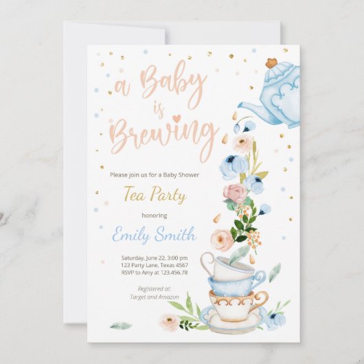 Een Baby is de Uitnodiging van de Partij van de Te (Voorkant)