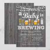 Een Baby is de Uitnodiging van het Baby shower BBQ (Voorkant / Achterkant)