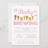 Een Baby is de Uitnodiging van het Baby shower BBQ (Voorkant)