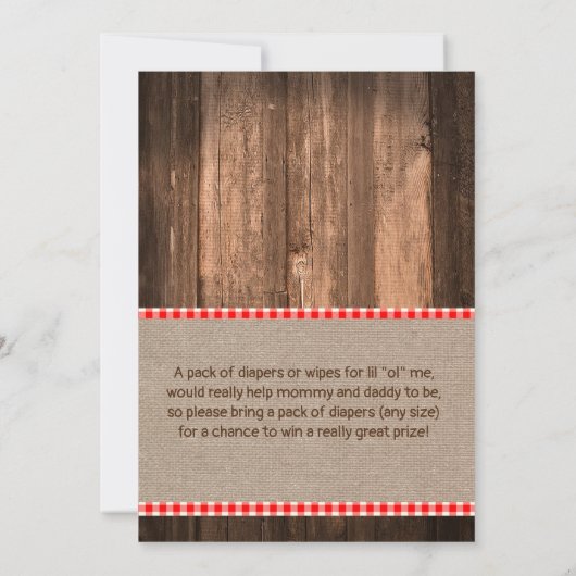 Een Baby is de Uitnodiging van het Baby shower van (Achterkant)