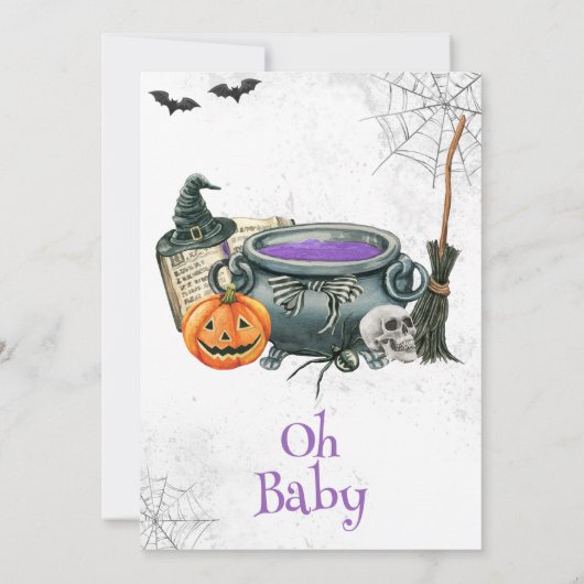 Een Baby is de Uitnodiging van het Baby shower van (Achterkant)