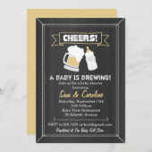 Een Baby is de Uitnodiging van het Baby shower van (Voorkant / Achterkant)