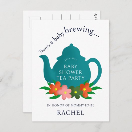 Een Baby is de Uitnodiging van het Baby shower van (Voorkant / Achterkant)