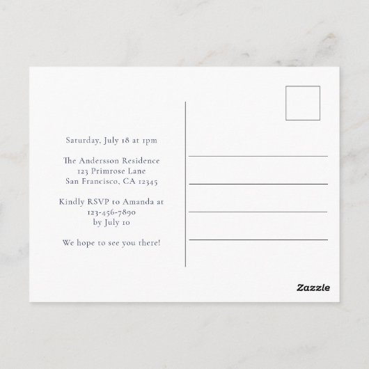 Een Baby is de Uitnodiging van het Baby shower van (Achterkant)