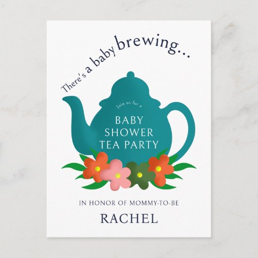 Een Baby is de Uitnodiging van het Baby shower van (Voorkant)