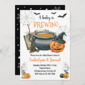 Een Baby is de Uitnodiging van het Baby shower van (Voorkant / Achterkant)