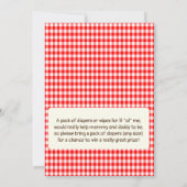 Een Baby is de Uitnodiging van het Baby shower van (Achterkant)