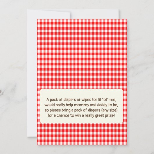 Een Baby is de Uitnodiging van het Baby shower van (Achterkant)