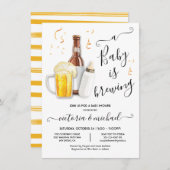 Een Baby is de Uitnodiging van het Baby shower van (Voorkant / Achterkant)