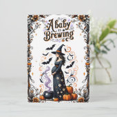 Een Baby is de Uitnodiging van het Baby shower van (Staand voorkant)