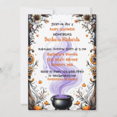 Een Baby is de Uitnodiging van het Baby shower van (Achterkant)