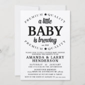 Een Baby is de Uitnodiging van het Baby shower van (Voorkant)