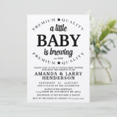 Een Baby is de Uitnodiging van het Baby shower van (Staand voorkant)