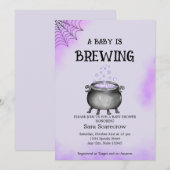 Een Baby is de Uitnodiging van het Baby shower van (Voorkant / Achterkant)