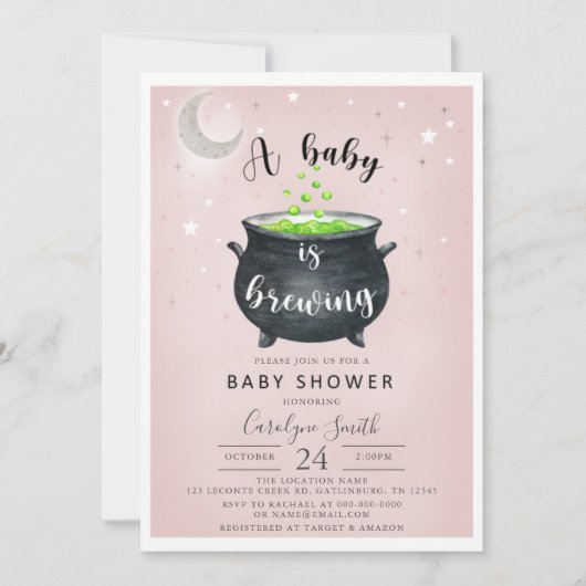 Een Baby is de Uitnodiging van het Baby shower van (Voorkant)