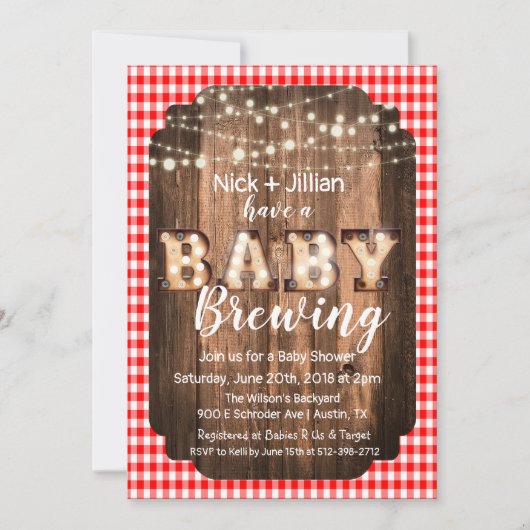 Een Baby is de Uitnodiging van het Baby shower van (Voorkant)