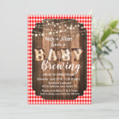 Een Baby is de Uitnodiging van het Baby shower van (Staand voorkant)