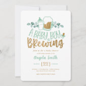 Een Baby is de Uitnodiging van het Baby shower van (Voorkant)